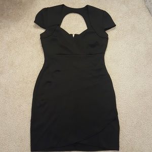 Little Black Dress with Gold Zipper